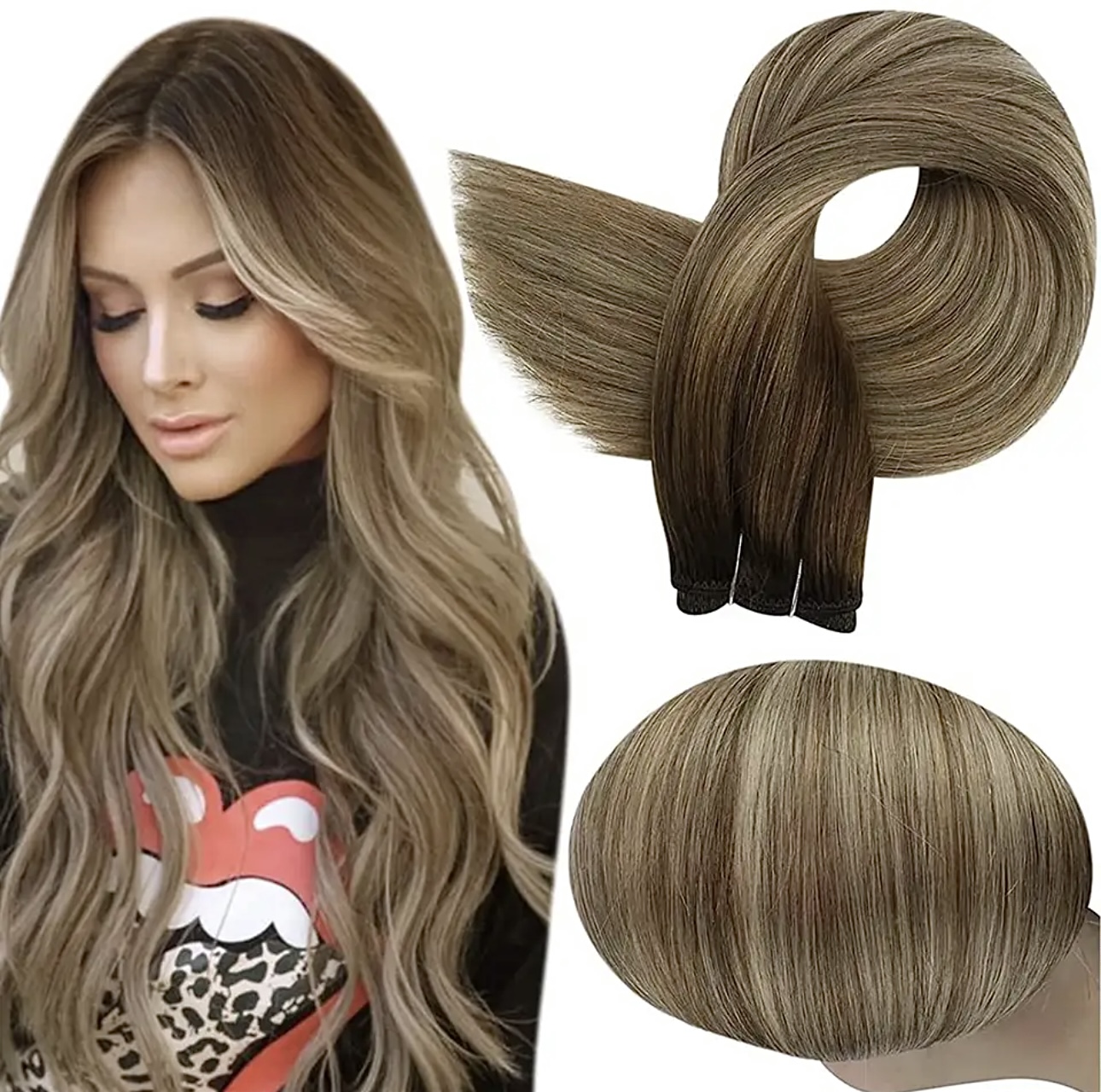 Mini Set Clip-On Balayage #7 #18 - Extensii de par București